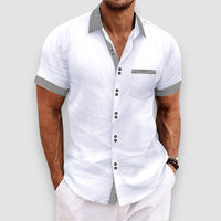 Enzo | Short Sleeve Button Shirt – Weiß