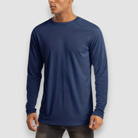 Jensen | Long Sleeve T-Shirt – Blau
