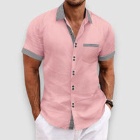 Enzo | Short Sleeve Button Shirt – Rosa