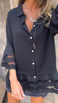 Miranda™ | Elegante Bluse im Ibiza-Stil – Schwarz