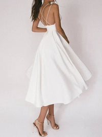 Canyon | Elegantes Damenkleid mit V-Ausschnitt – Weiß
