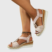 Hanna | Damen Orthopädische Schnallenriemen Sandalen Komfort Sommer – Rosa 1
