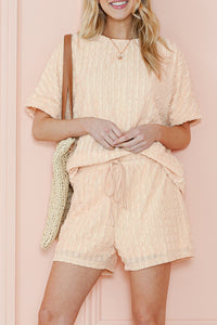 Inez | 2-teiliges Sommer-Set Strukturiert – Beige