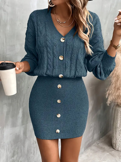 Zeis | Zeitloses Bodycon-Kleid mit V-Ausschnitt