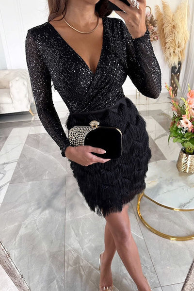 Tilly - Pailletten Mini Kleid