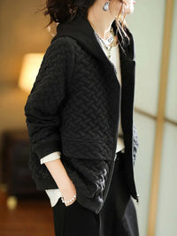 TINE - GEPOLSTERTE KAPUZEN-SWEATSHIRTJACKE – Schwarz