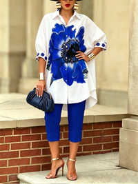 Xaviera - Boho-Zweiteiler mit Soft-Touch – Blau