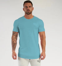 Steffen™ - Einfarbiges T-Shirt mit bequemer Passform – Hellblau