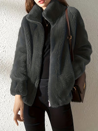 Paula | Stylische Winterjacke Damen mit Reißverschluss – Schwarz