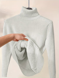 Stilvolle Damen Rollkragenpullover – Weiß