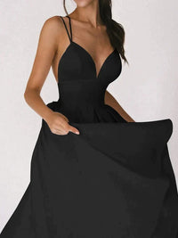 Lorelein | Damen Kleid mit Trägern – Schwarz