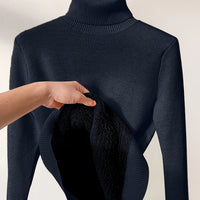 Élise – lässiger und minimalistischer Rollkragenpullover – Marine
