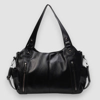 Evelin | Leder Tote Tasche – Schwarz