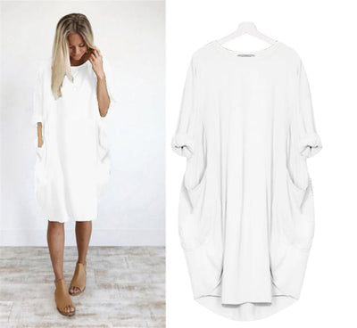 Eivy - Lässiges langes lockeres Kleid