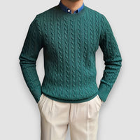 Lizo | Crew Neck Knit Sweater – Grün