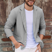 Balduin | Herren Casual Sakko mit Taschen – Silber