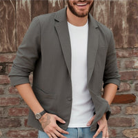 Balduin | Herren Casual Sakko mit Taschen – Dunkelgrau