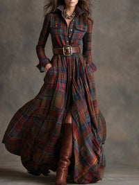 Hadasa – Maxikleid Mit Taillengürtel – Rot