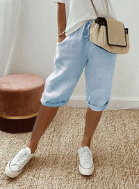 Amely - Vintage lockere Hosen – Blau