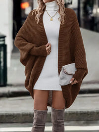 Wilzese | Luxuriöses Langarm-Stricktop mit V-Ausschnitt, elegante weiche Viskose – Kaffee