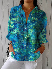 Ashlyn | Pfauengrazie Bluse – Mehrfarbig