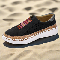 Slip-on Schuhe für Damen - Stilvolle bequeme Sommerschuhe für den Sommer – Schwarz