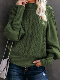 Tinsley – Lässiger Langarm Strickpullover – Grün