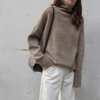 Nina | Trendiger Rollkragenpullover für Damen – Braun