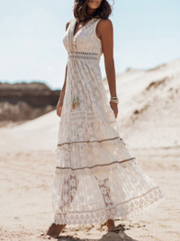 Ella Boho Maxikleid | Bohème Ibiza Kleid – Beige
