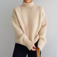 Jessie Turtleneck Sweater – Beige