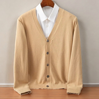 Santorini Cashmere Cardigan – Camel