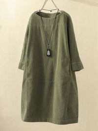 Luisa - Lässiges Kleid – Olivgrün
