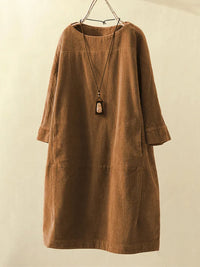 Luisa - Lässiges Kleid – Braun