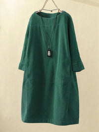Luisa - Lässiges Kleid – Dunkelgrün