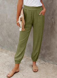 Quinlana | Bequeme Damenhosen – Grün