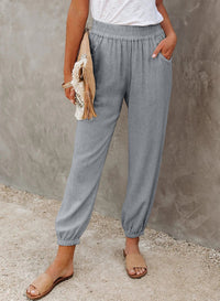 Quinlana | Bequeme Damenhosen – Grau