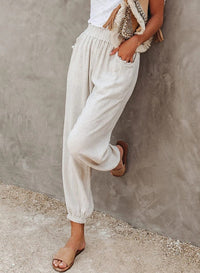 Quinlana | Bequeme Damenhosen – Beige