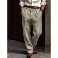 Ben | Herren Freizeit Hose mit Falten – Grün