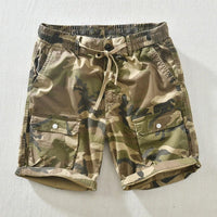 ABRAHAM - CAMOUFLAGE-SHORTS MIT TASCHEN – Khaki
