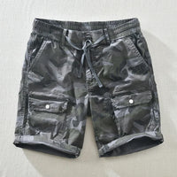 ABRAHAM - CAMOUFLAGE-SHORTS MIT TASCHEN – Grau