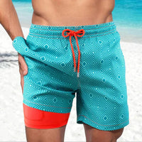 Benedikt | Herren Badeshorts mit Innenfutter – Türkis