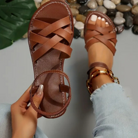 Bequeme Sommersandalen für Damen | Riemchen – Braun