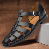 Bequeme Sommersandalen für Herren | Riemchen – Schwarz