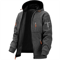 Bequemer Kapuzenpullover für Herren | Reißverschluss – Anthrazitgrau