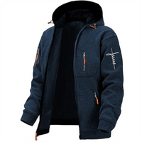 Bequemer Kapuzenpullover für Herren | Reißverschluss – Marine