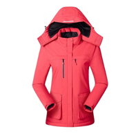 Berta | Thermo Jacke mit Kapuze – Korallenrot