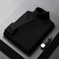 Bertram | Herren Rollkragenpullover Langarm – Schwarz