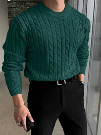 Mergim – Lässiger Strickpullover Mit Langen Ärmeln – Grün