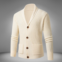 Strick-Cardigan mit Relaxed Fit für Herren – Beige