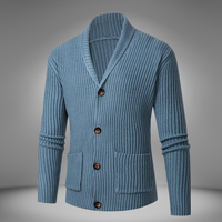 Strick-Cardigan mit Relaxed Fit für Herren – Blau